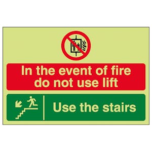 GITD In The Event Of Fire Do Not Use Lift / Use The Stairs Down Left
