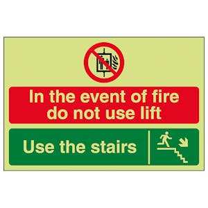 GITD In The Event Of Fire Do Not Use Lift / Use The Stairs Down Right