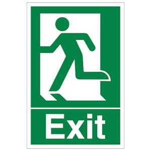 Exit Man Running Left - Portrait