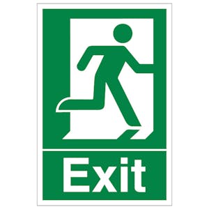 Exit Man Running Right - Portrait