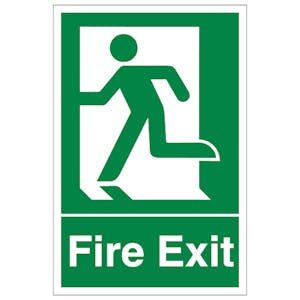 Fire Exit Man Running Left - Portrait