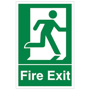 Fire Exit Man Running Right - Portrait