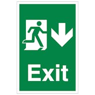 Exit Arrow Down - Portrait