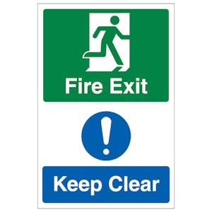 Fire Exit / Keep Clear - Portrait