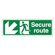 Secure Route Arrow Down Left