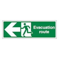 Evacuation Route Arrow Left