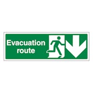 Evacuation Route Arrow Down