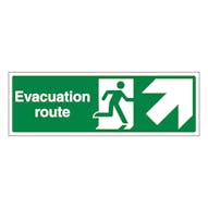 Evacuation Route Arrow Up Right