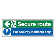 Secure Route Arrow Left / Security Incidents Only