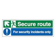 Secure Route Arrow Up Left / Security Incidents Only