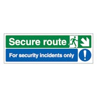 Secure Route Arrow Down Right / Security Incidents Only