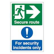 Secure Route Arrow Right / Security Incidents Only - Portrait