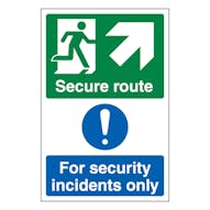 Secure Route Arrow Up Right / Security Incidents Only - Portrait