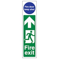 Fire Exit Door Plate Man Right/ Fire Door Keep Shut