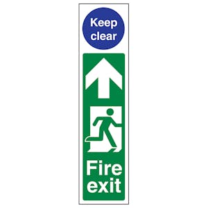 Fire Exit Door Plate Man Right / Keep Clear