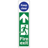 Fire Exit Door Plate Man Right / Keep Clear