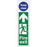 Fire Exit Door Plate Man Left / Keep Clear