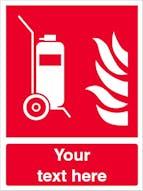 Custom Wheeled Fire Extinguisher Safety Sign
