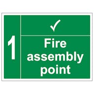 Fire Assembly Point With Tick And Number