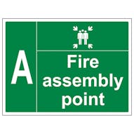 Fire Assembly Point With Family and Letter