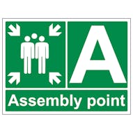 Assembly Point With Letter - Large Landscape