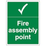 Eco-Friendly Fire Assembly Point With Tick Portrait