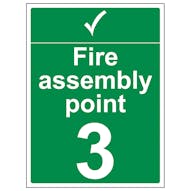 Emergency Assembly Point - Tick and Number 
