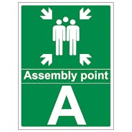Fire Assembly Point With Family And Letter