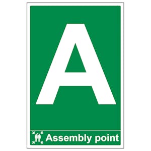 Assembly Point With Letter - Portrait