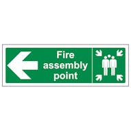 Eco-Friendly Fire Assembly Point Arrow Left