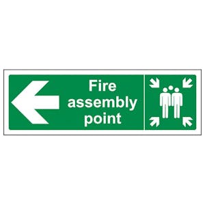 Eco-Friendly Fire Assembly Point Arrow Left