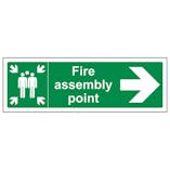 Eco-Friendly Fire Assembly Point Arrow Right