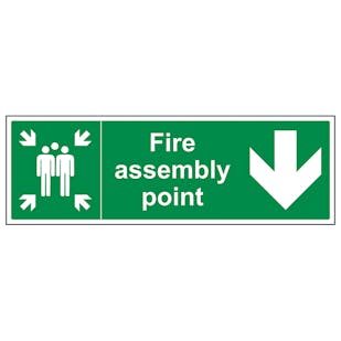 Fire Assembly Point Arrow Down