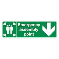 Emergency Assembly Point Arrow Down