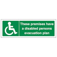 These Premises Have A Disabled Plan - Landscape