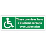 These Premises Have A Disabled Plan - Landscape