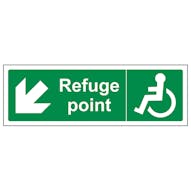 Refuge Point Arrow Down Left - Landscape