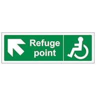 Refuge Point Arrow Up and Left - Landscape