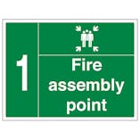 Fire Assembly Point with Family and Number 1