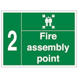 Fire Assembly Point with Family and Number 2