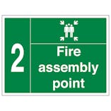Fire Assembly Point with Family and Number 2
