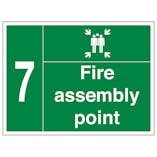 Fire Assembly Point with Family and Number 7
