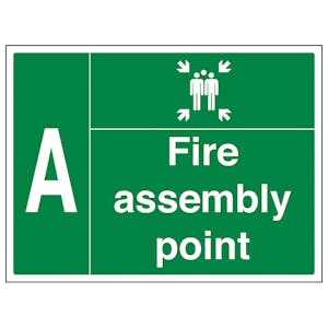 Fire Assembly Point with Family and Letter A