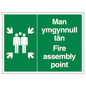 Welsh/English - Fire Assembly Point - Landscape