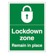 Lockdown Zone - Remain in Place - Portrait