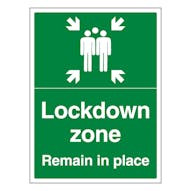 Lockdown Zone with Family - Remain in Place - Portrait