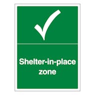 Shelter-In-Place Zone with Tick - Portrait