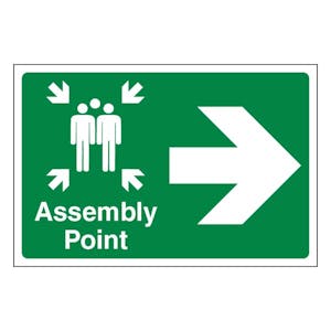 Assembly Point Arrow Right - Large Landscape