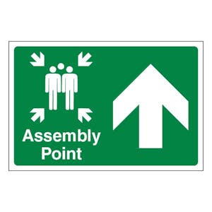 Assembly Point Arrow Up - Large Landscape