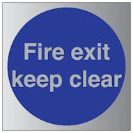 Aluminium Effect - Fire Exit Keep Clear